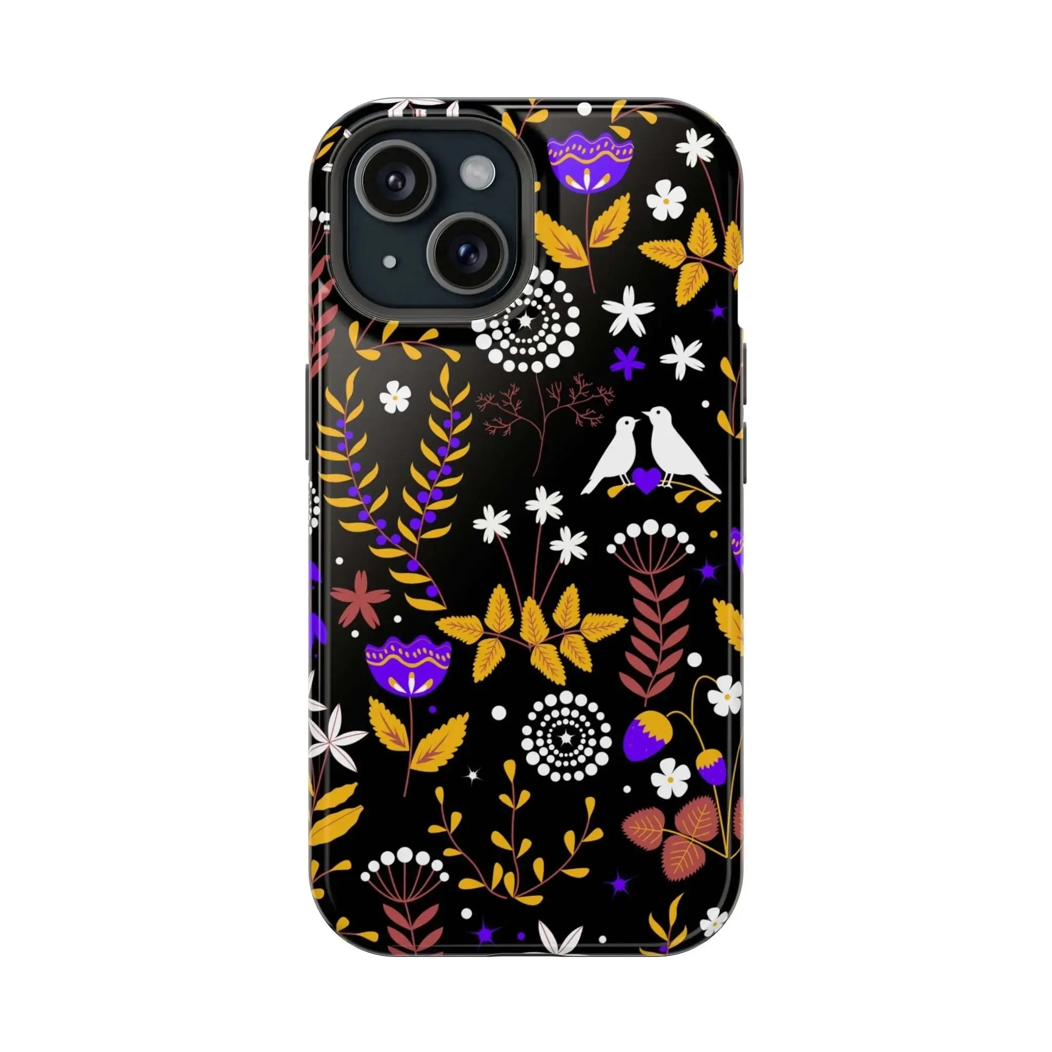 Dove Garden | Black Floral Case