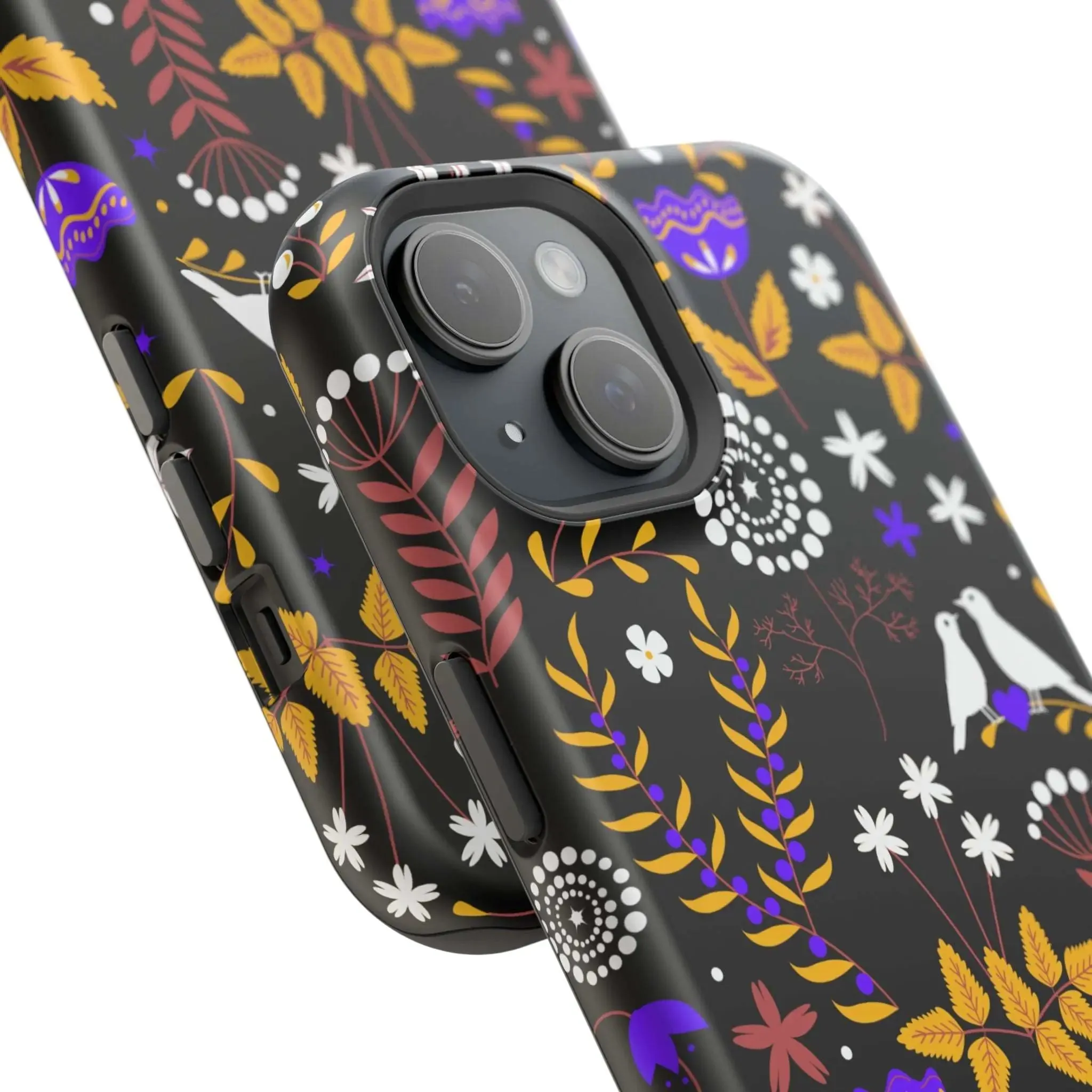 Dove Garden | Black Floral Case