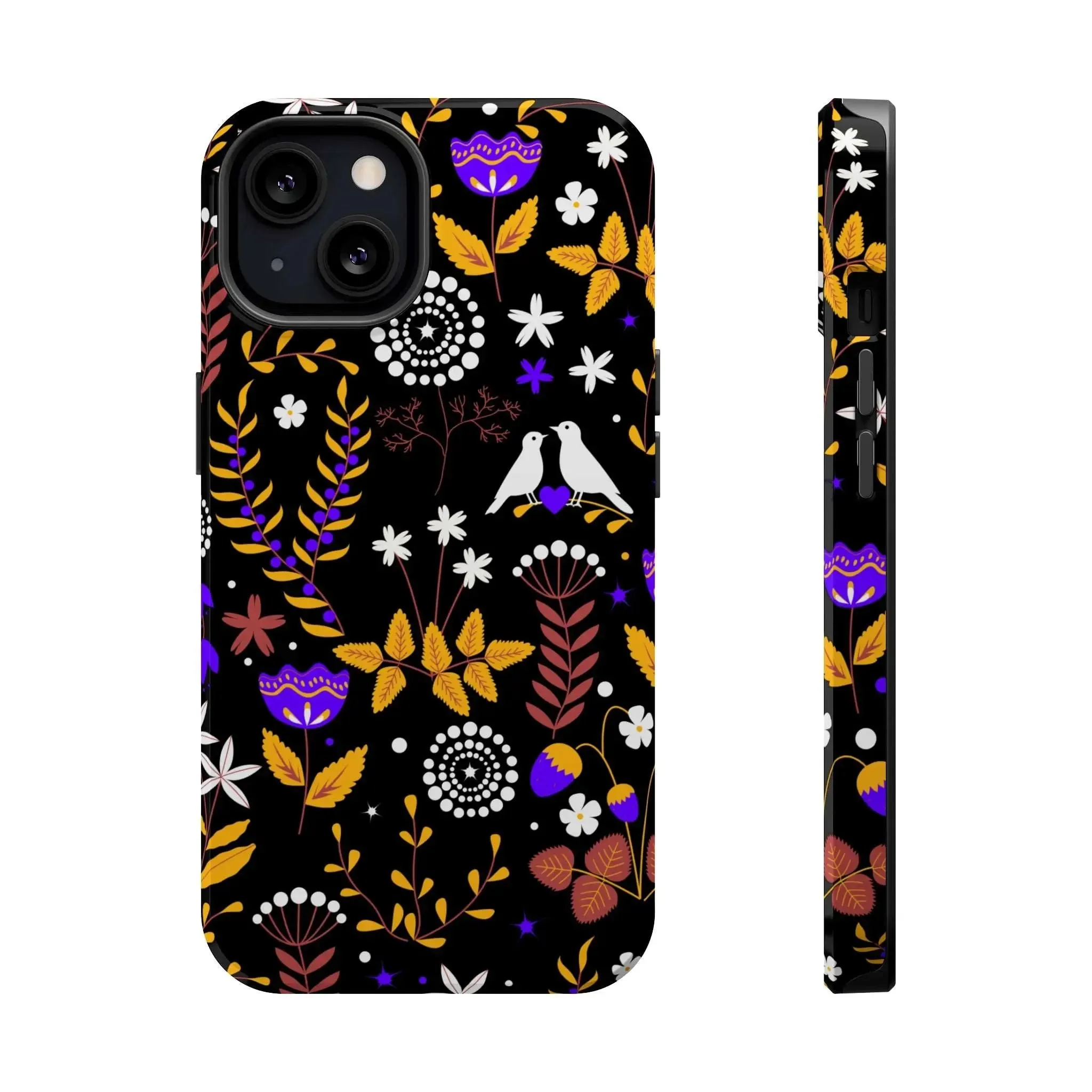 Dove Garden | Black Floral Case