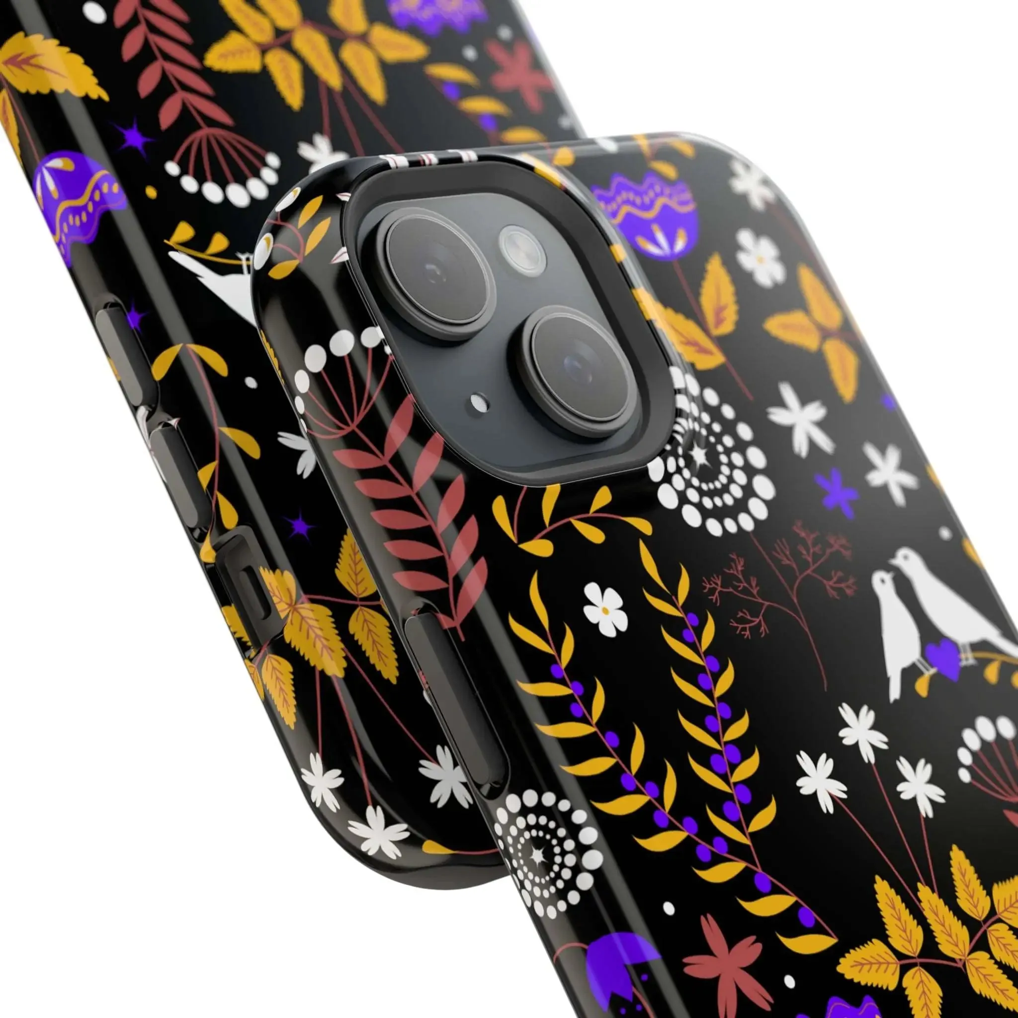 Dove Garden | Black Floral Case