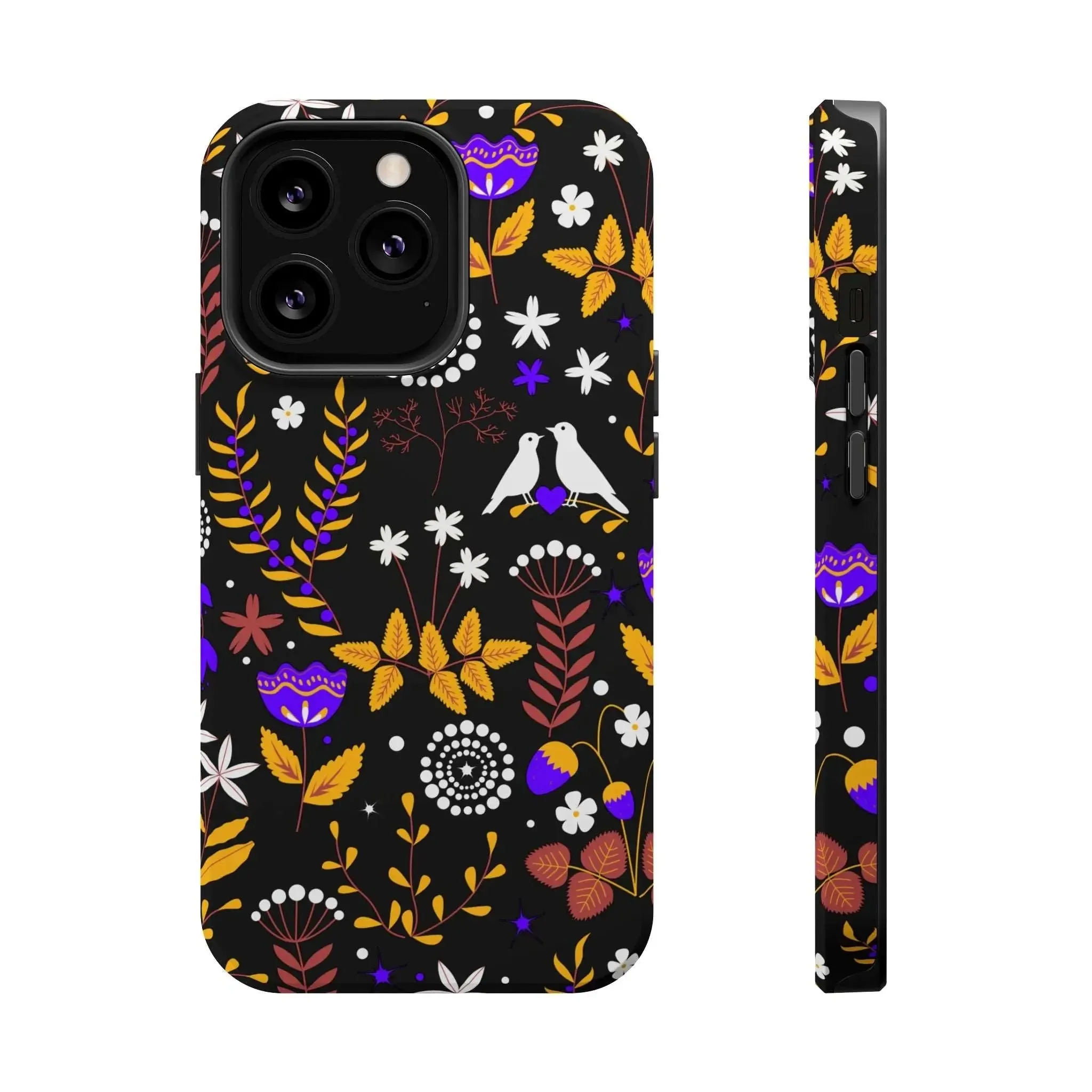 Dove Garden | Black Floral Case