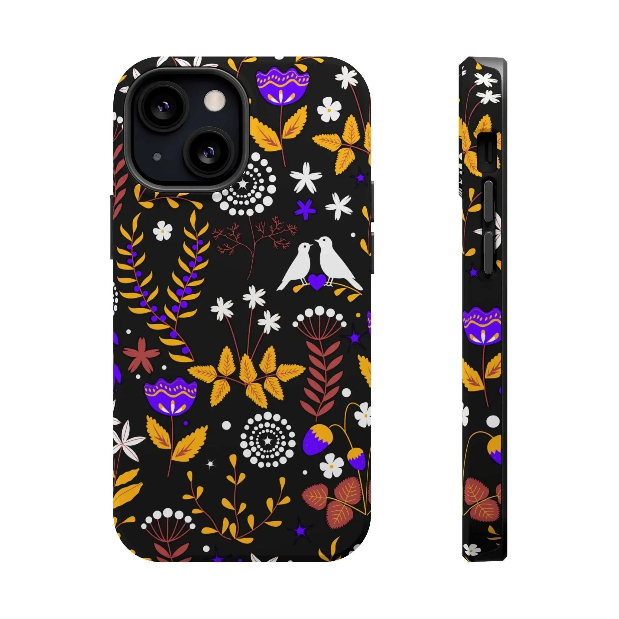 Dove Garden | Black Floral Case