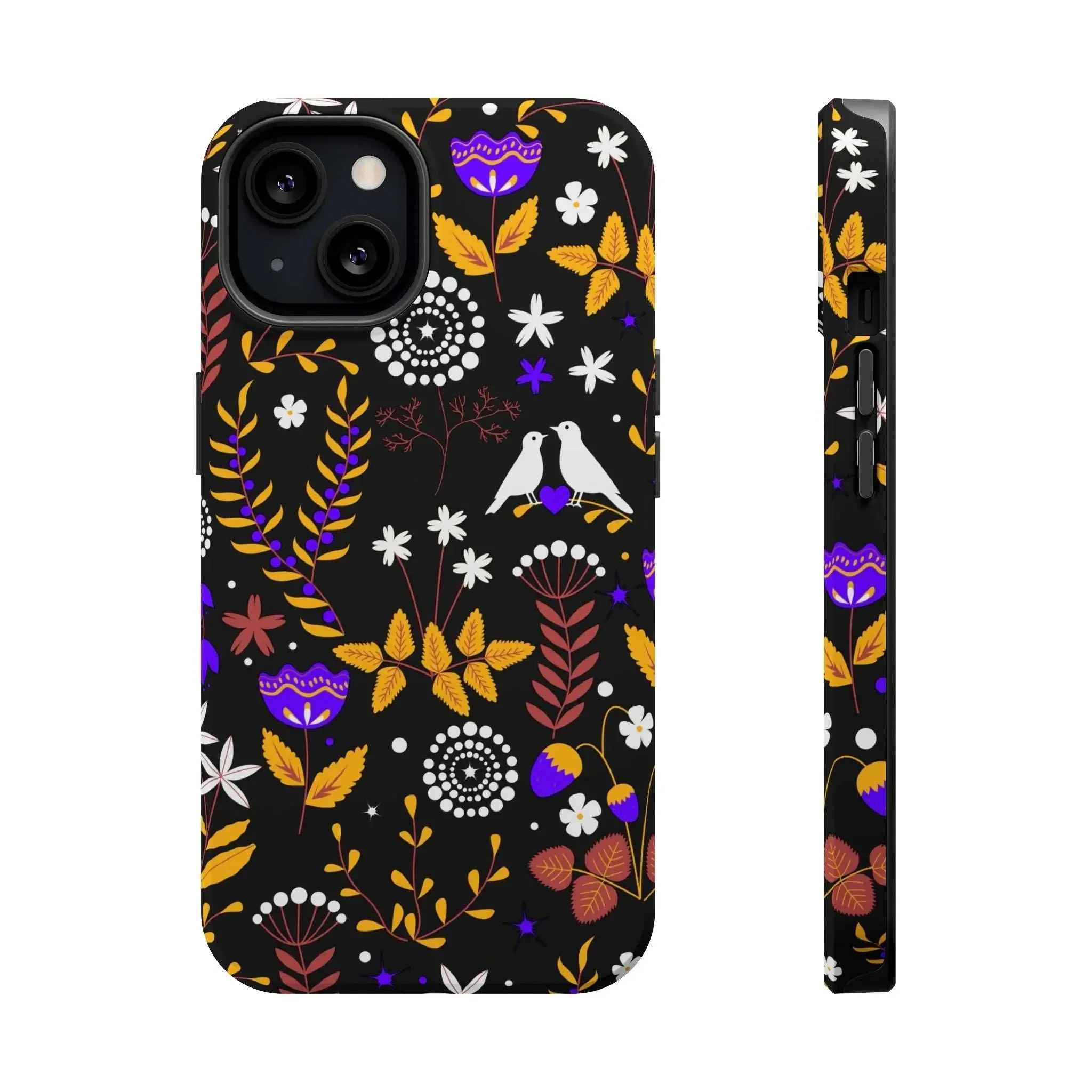 Dove Garden | Black Floral Case