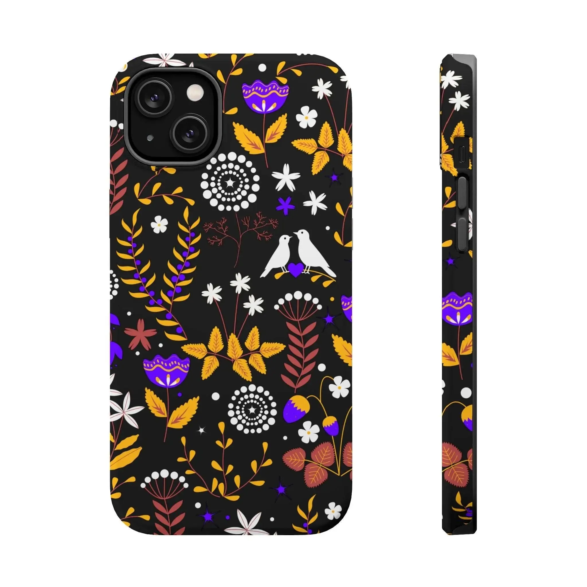 Dove Garden | Black Floral Case