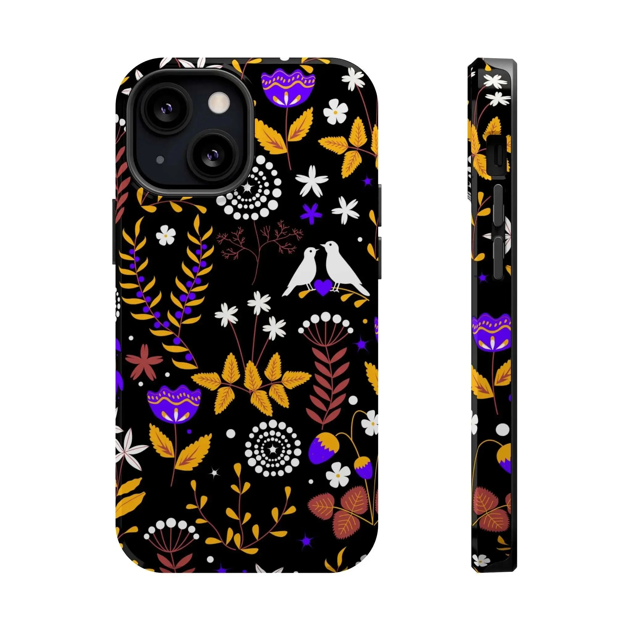 Dove Garden | Black Floral Case