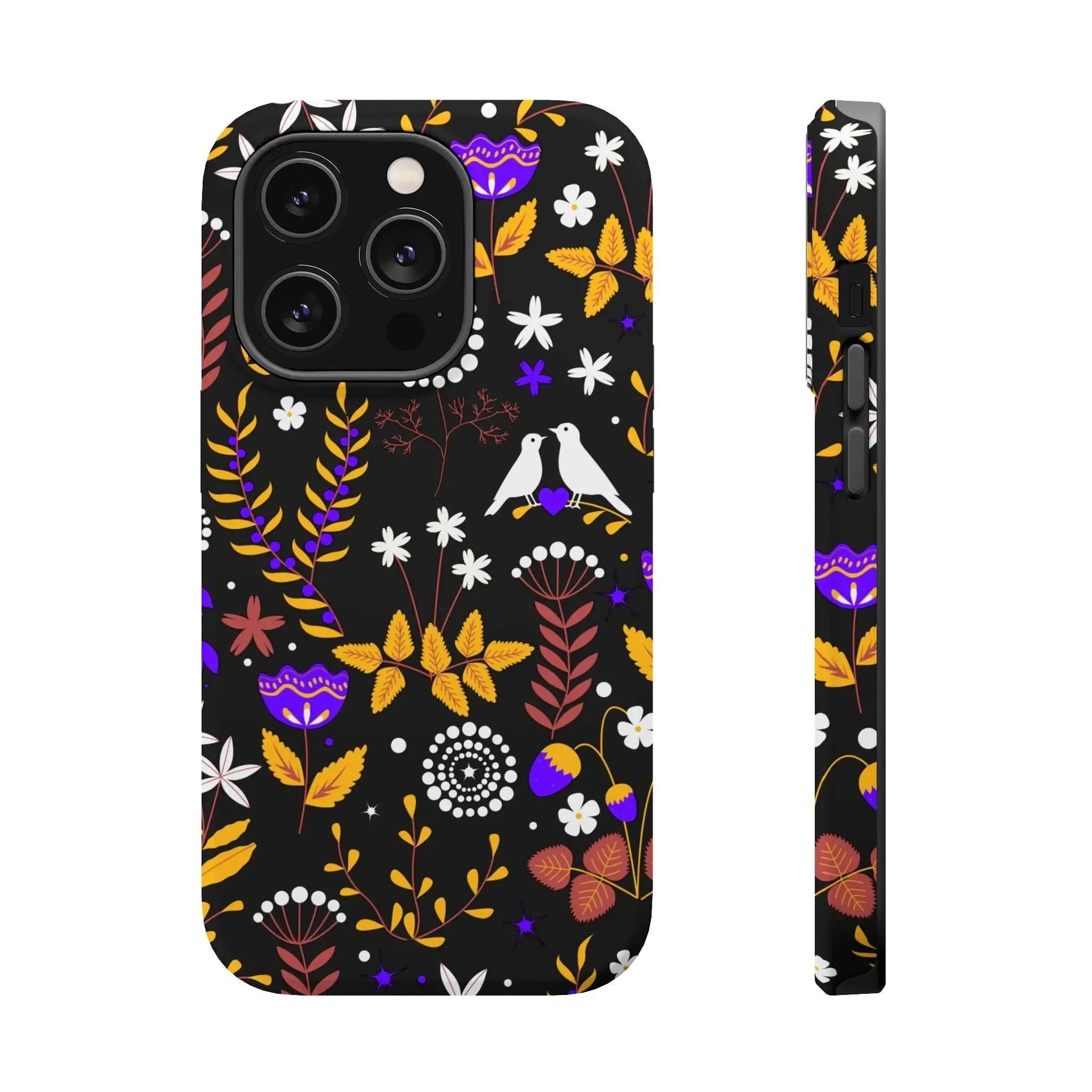 Dove Garden | Black Floral Case