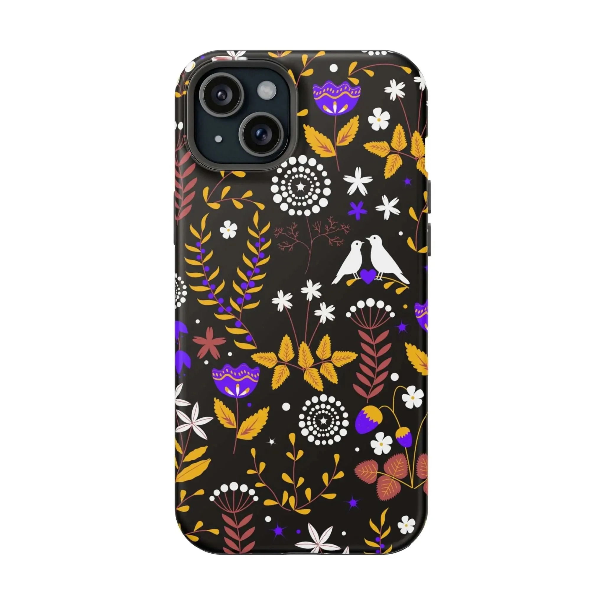 Dove Garden | Black Floral Case