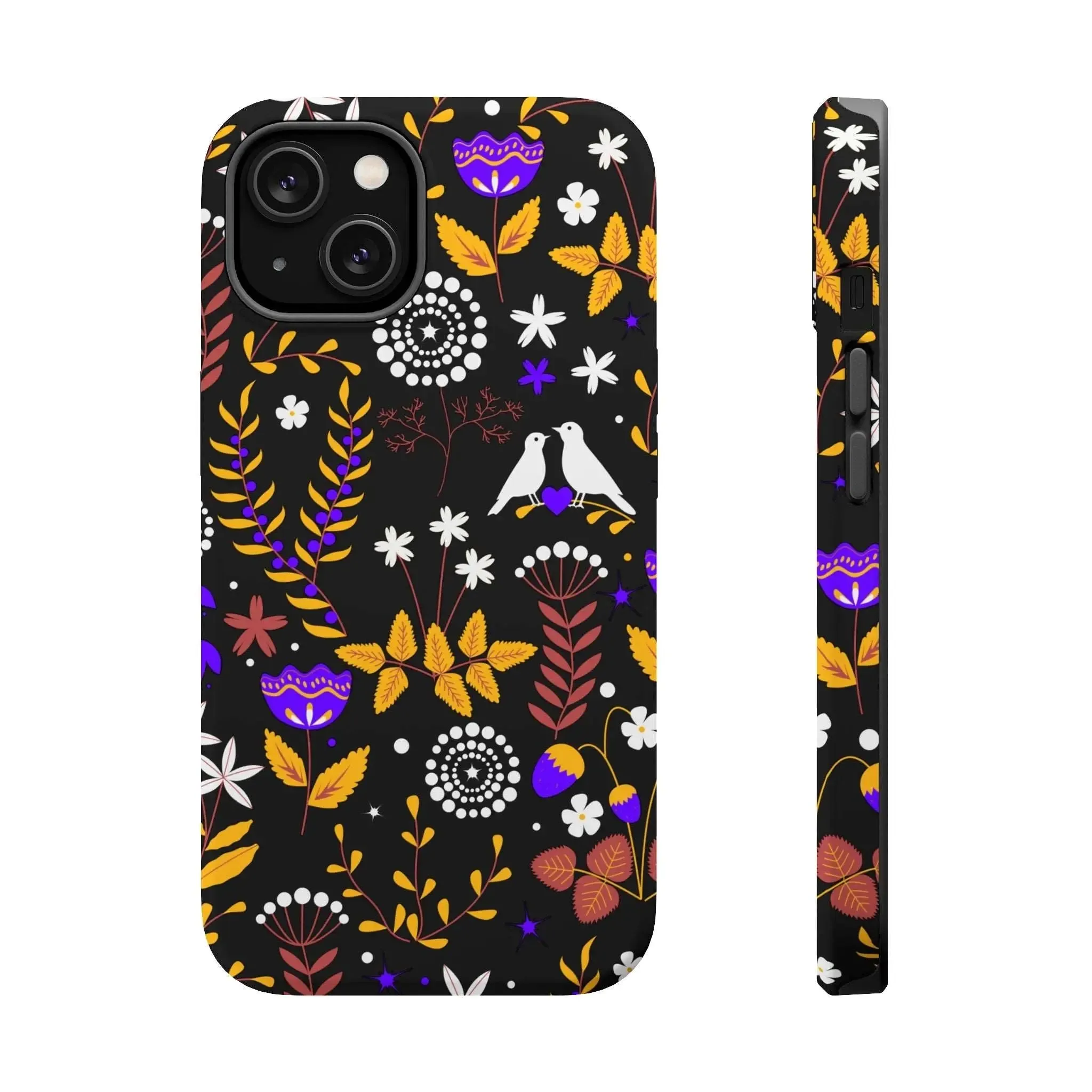 Dove Garden | Black Floral Case