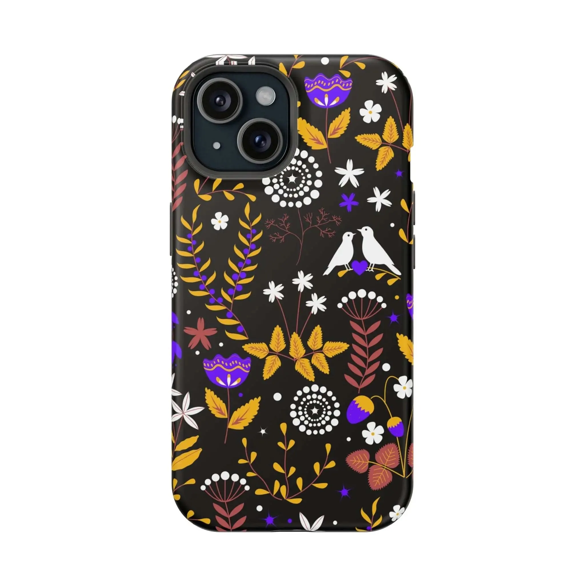 Dove Garden | Black Floral Case