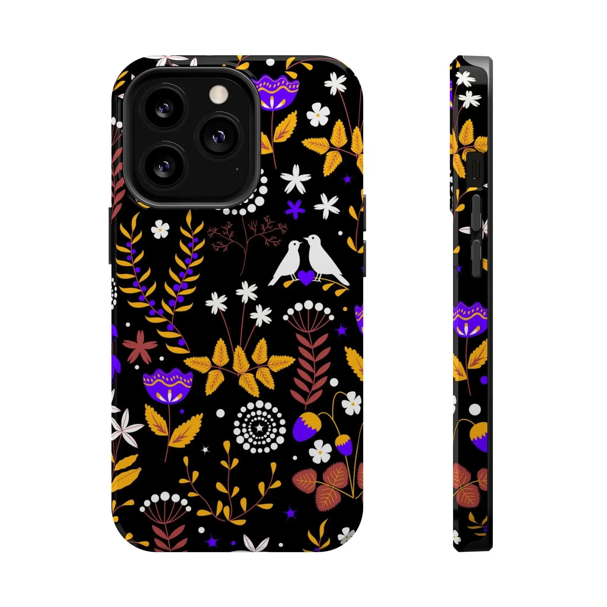 Dove Garden | Black Floral Case