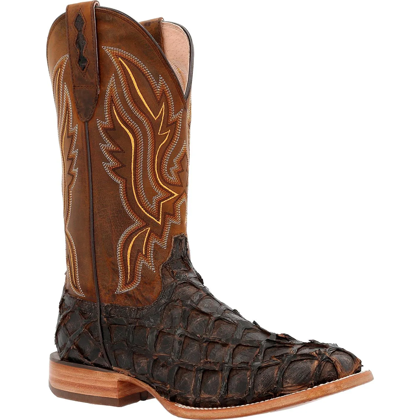 DurangoÂ Premium Exoticsâ Dark Brown Pirarucu Western Boot