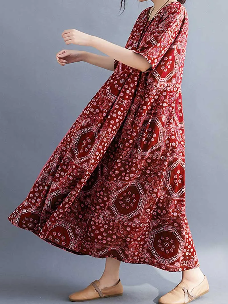 Easy To Find Printed Smock Dress