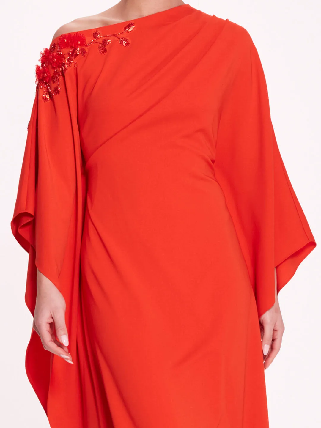 Embroidered Draped Kaftan