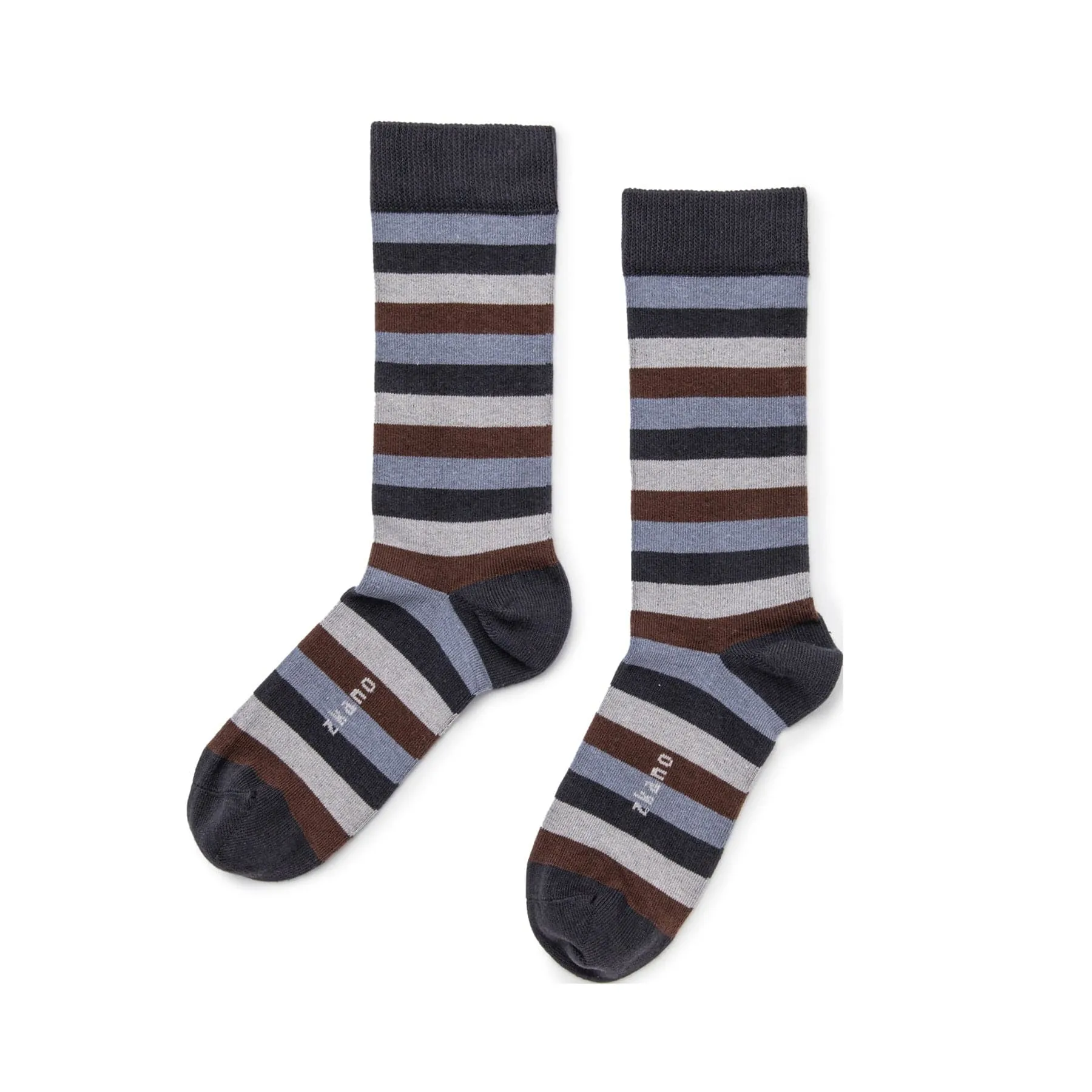 Even Stripe - Organic Cotton Crew Socks - Charcoal