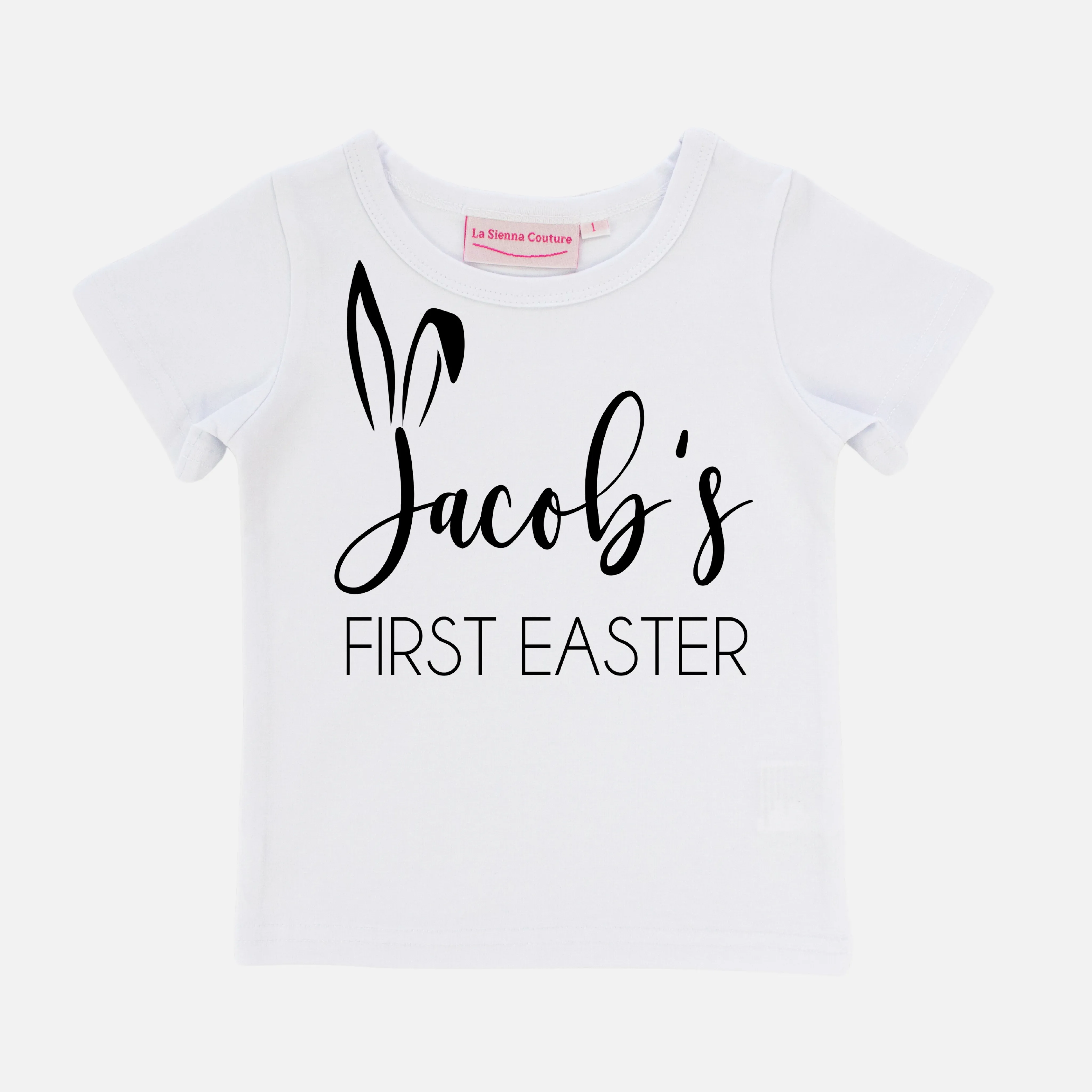 First Easter Name   Ears - Unisex Short Sleeve - VINYL - Custom