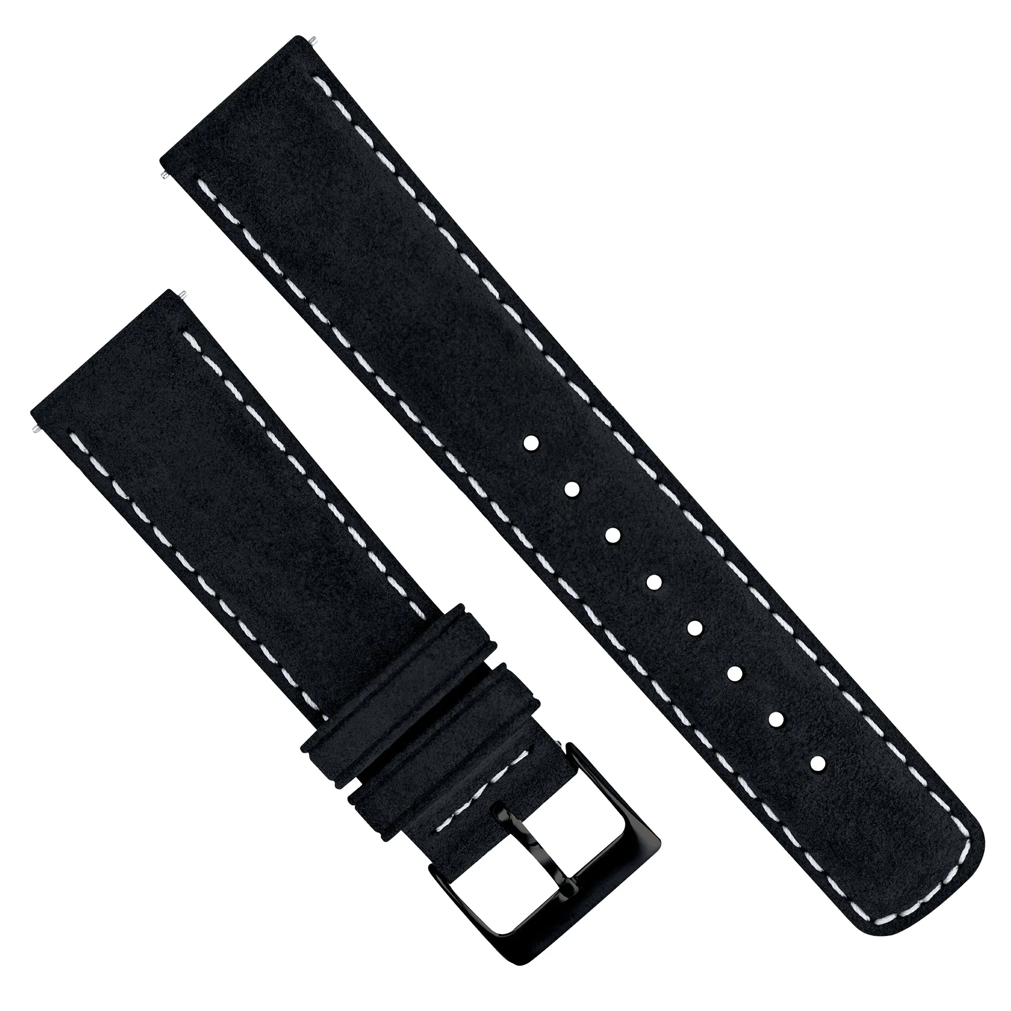 Gear S3 Classic Frontier Black Suede Beige Stitching Watch Band