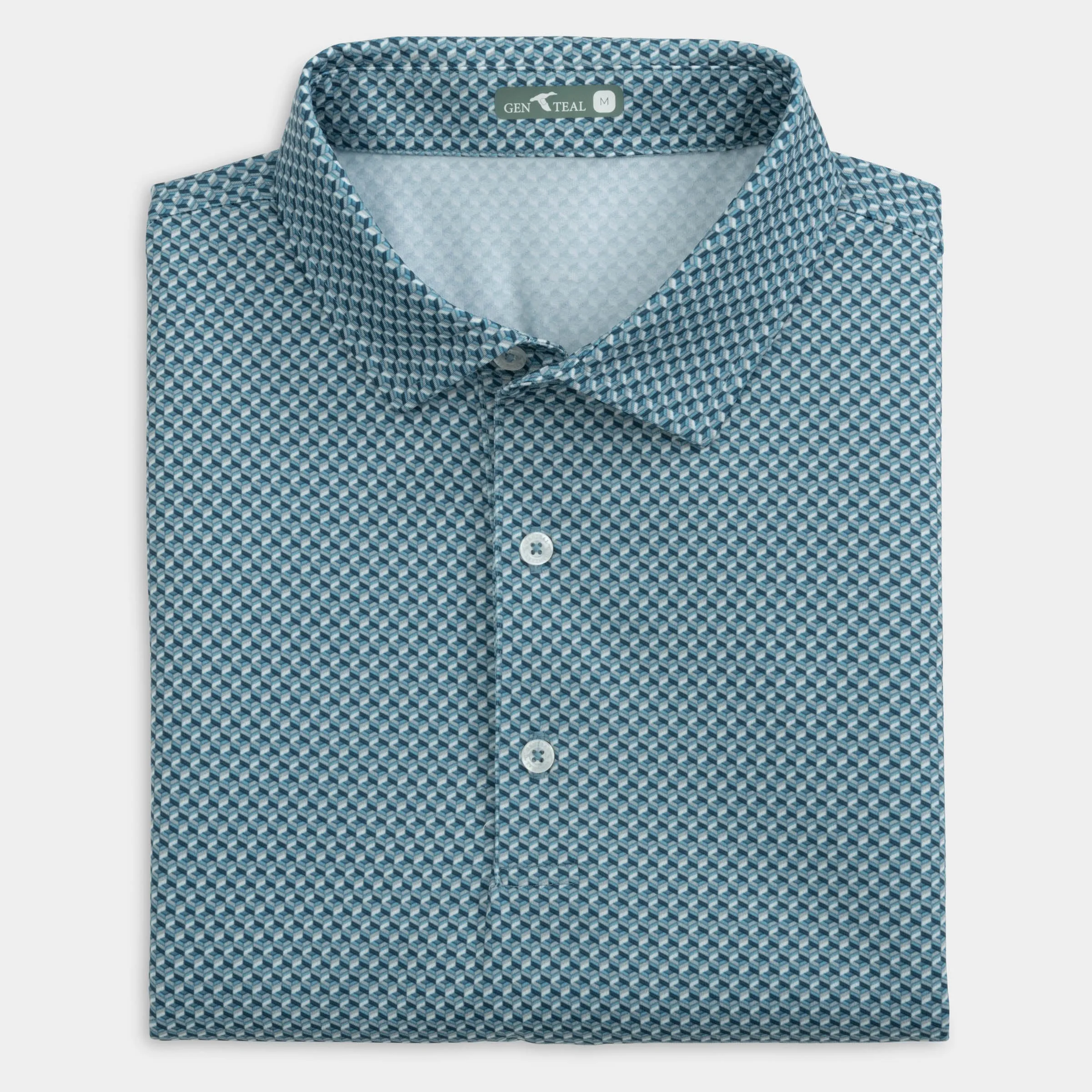 Geo Box Printed Performance Polo