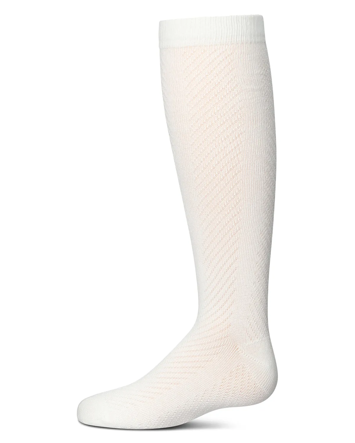 Girls' Pointelle Cotton Blend Knee High Sock