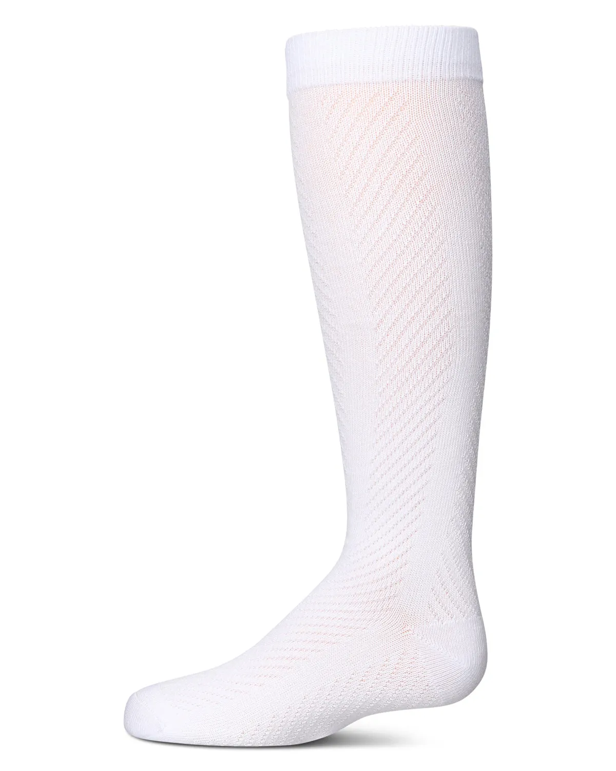 Girls' Pointelle Cotton Blend Knee High Sock