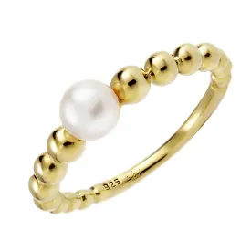 Gold Plated Freshwater Pearl Ring