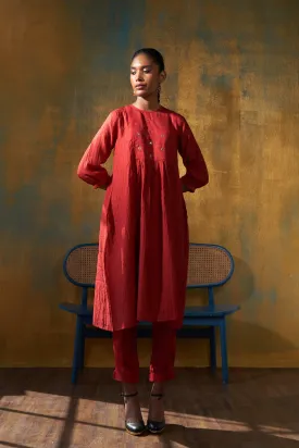 Gul Kaamdani Embroidered Chanderi Kurta