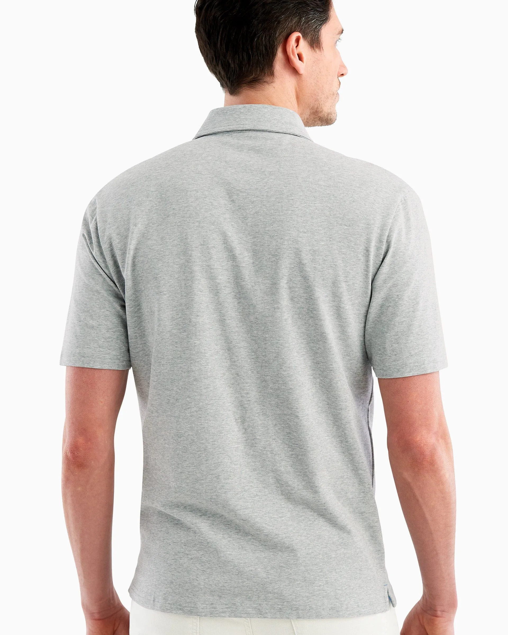 Heathered Original Polo- Heather Gray