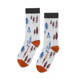 In the Pines - Organic Cotton Crew Socks - Haze