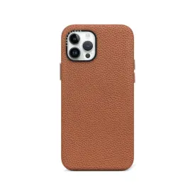 iPhone 12 Pro Brown Genuine Leather Phone Case