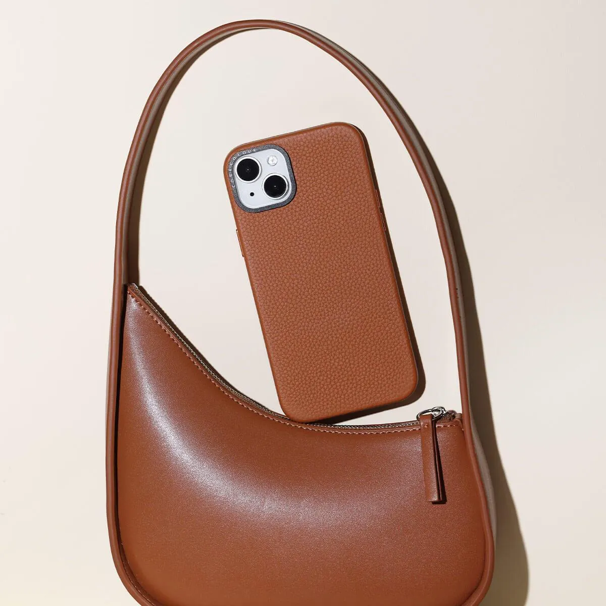 iPhone 12 Pro Brown Genuine Leather Phone Case