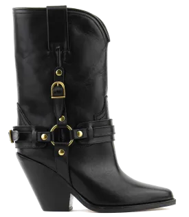 ISABEL MARANT LYKA BOOTS BLACK