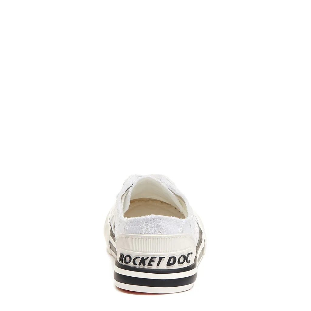 Jazzin White Eyelet Trainers