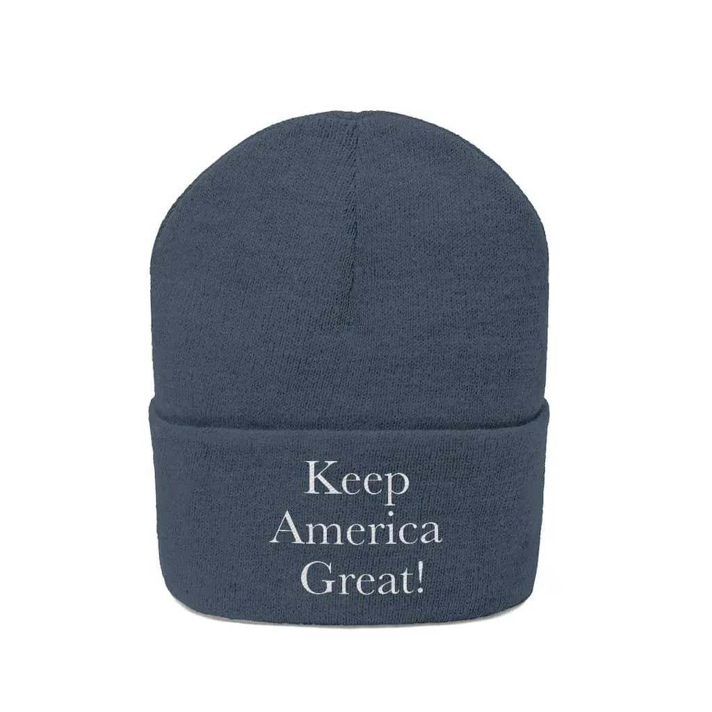 Keep America Great Emboridered #KAG Trump Knit Cap