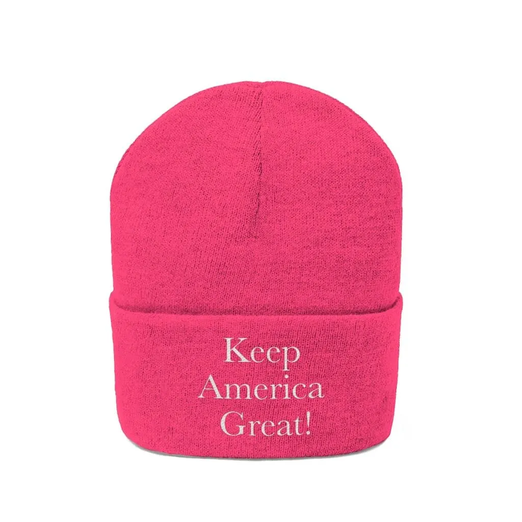 Keep America Great Emboridered #KAG Trump Knit Cap