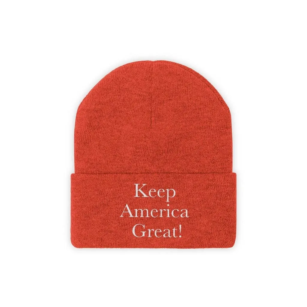 Keep America Great Emboridered #KAG Trump Knit Cap