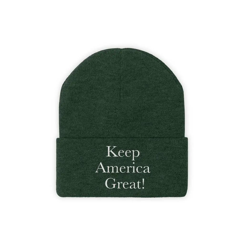 Keep America Great Emboridered #KAG Trump Knit Cap