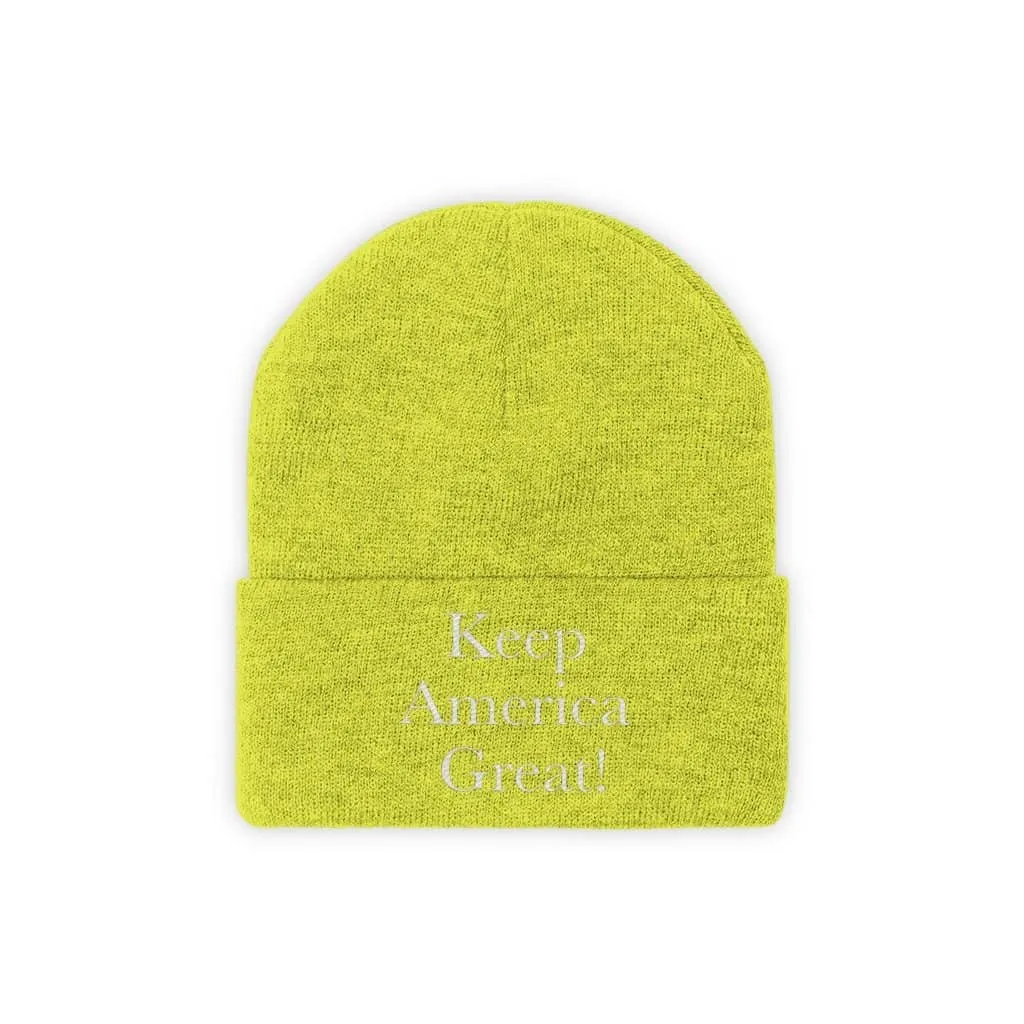 Keep America Great Emboridered #KAG Trump Knit Cap