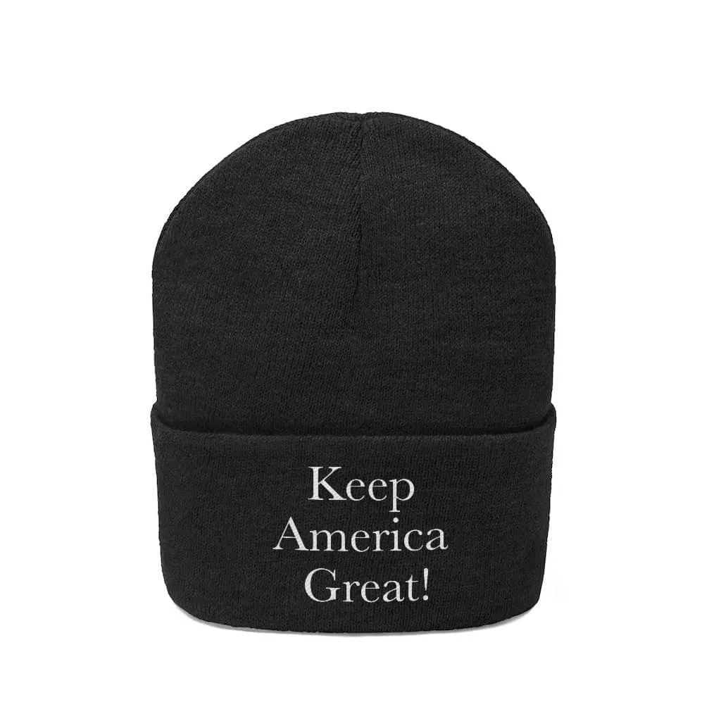 Keep America Great Emboridered #KAG Trump Knit Cap