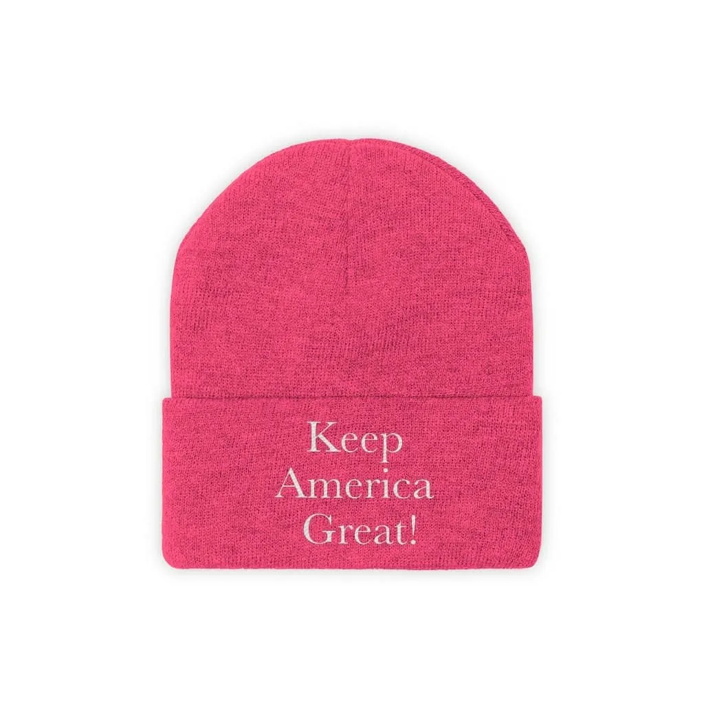 Keep America Great Emboridered #KAG Trump Knit Cap