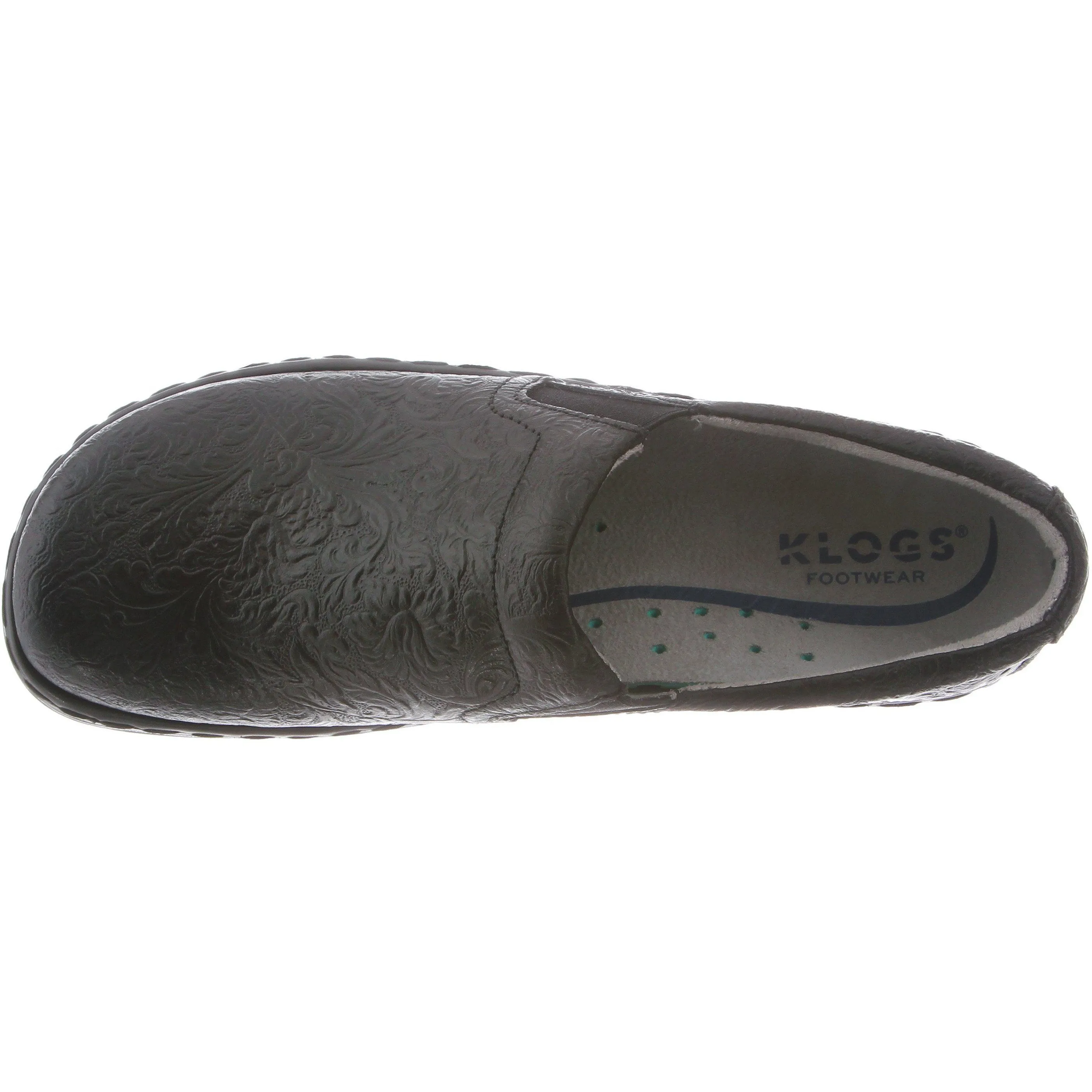 KLOGS NAPLES BLACK TOOLED MEDIUM AND WIDE