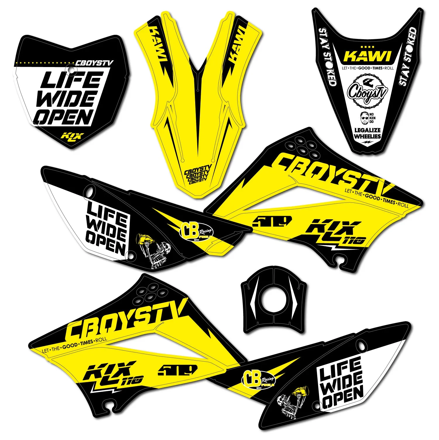 KLX110 CboysTV Pit Bike Wrap