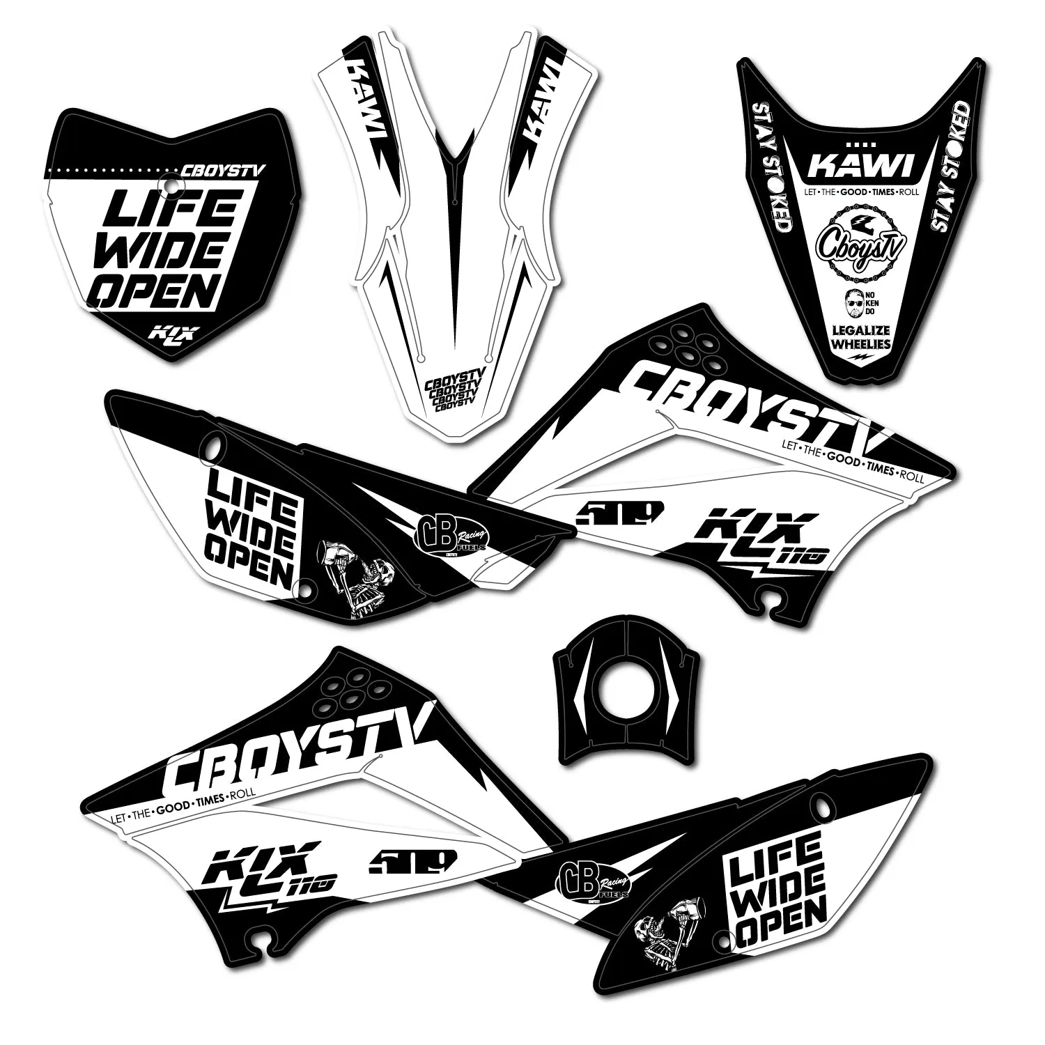 KLX110 CboysTV Pit Bike Wrap