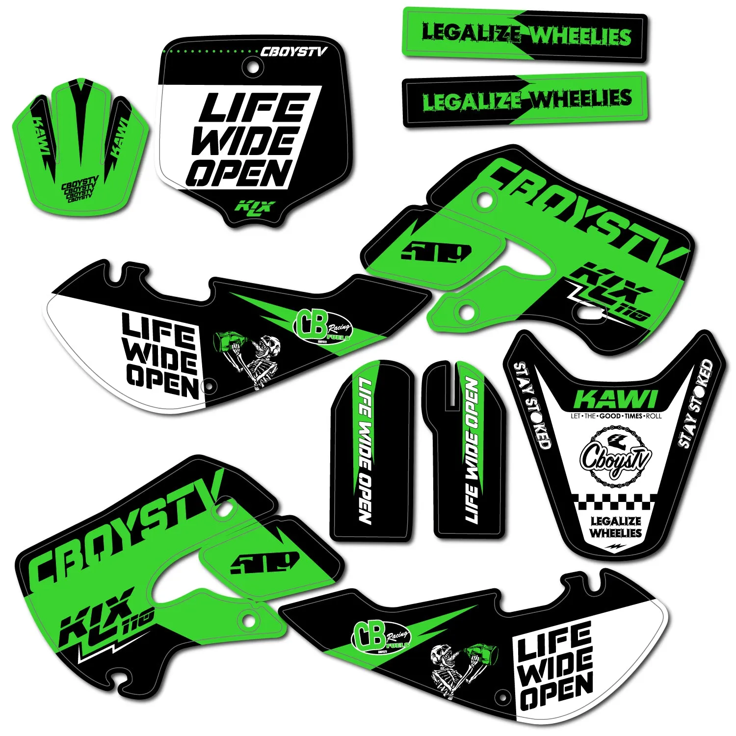 KLX110 CboysTV Pit Bike Wrap