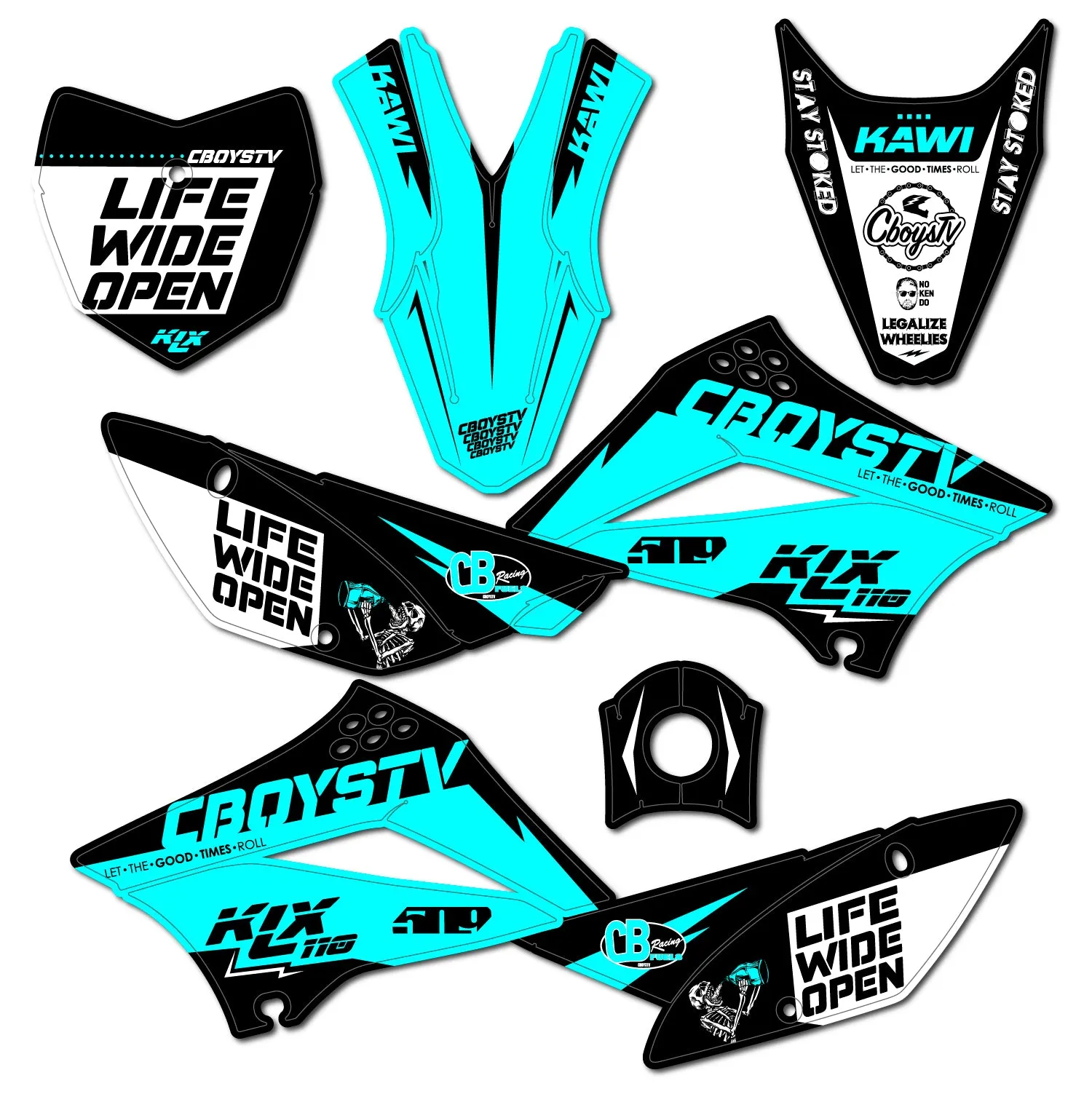 KLX110 CboysTV Pit Bike Wrap