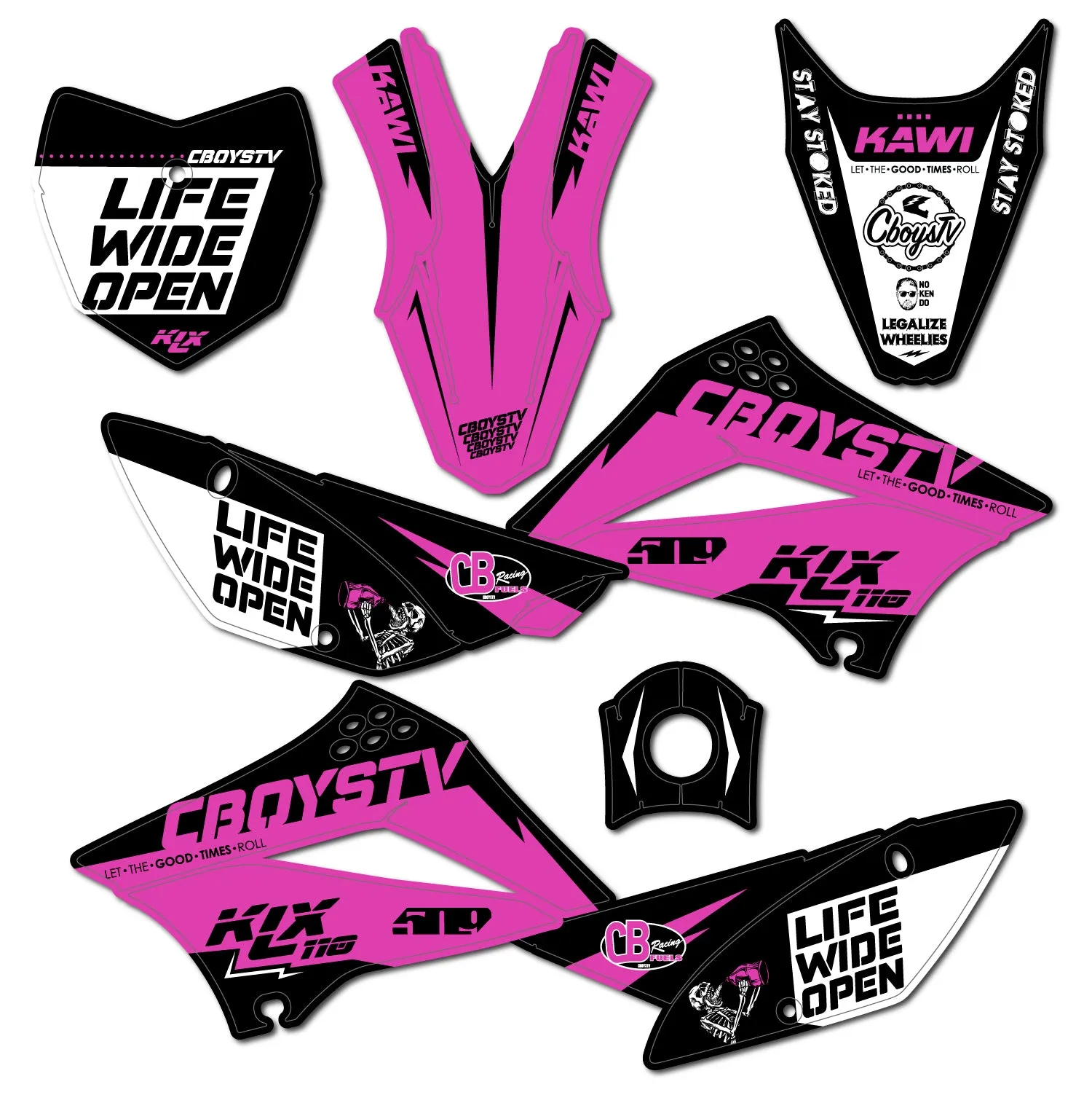 KLX110 CboysTV Pit Bike Wrap