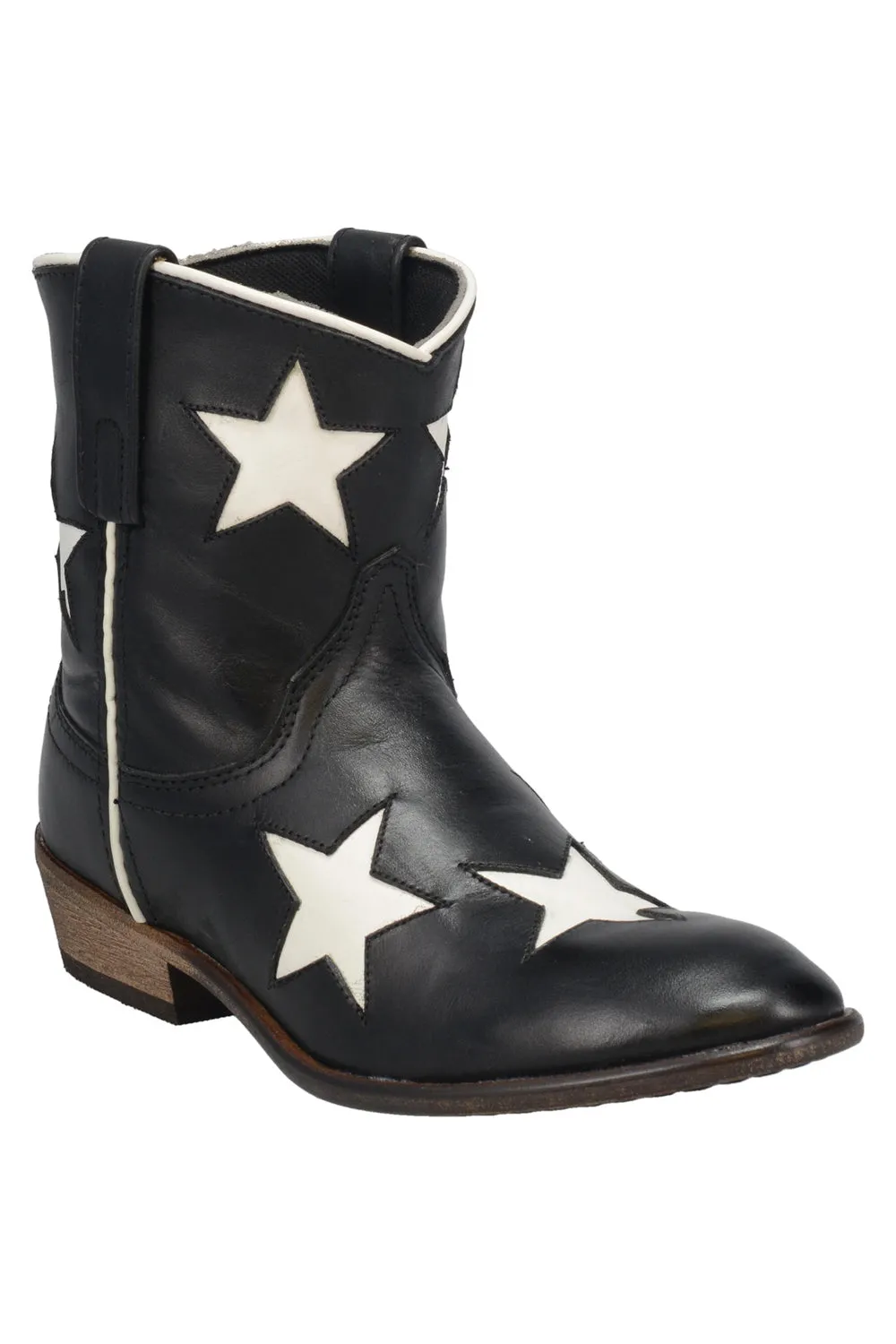 Laredo Black 6" Star Girl Round Toe Boots