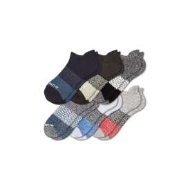 Men's Tri-Block Marl Ankle Sock 6-Pack