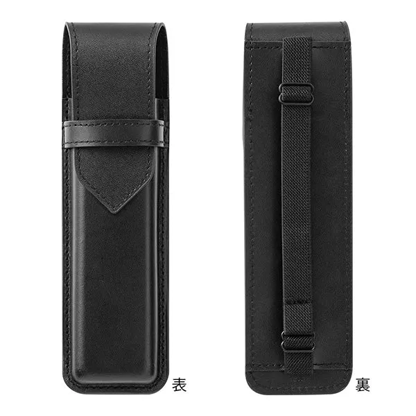 Midori Book Band Pen Case Recycled Leather Black