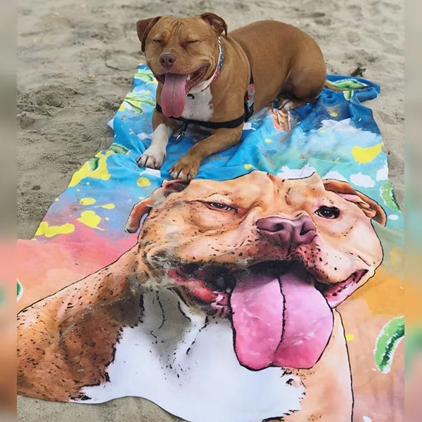 Original Pet Pop Art Beach Towel