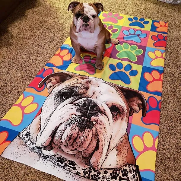 Original Pet Pop Art Beach Towel