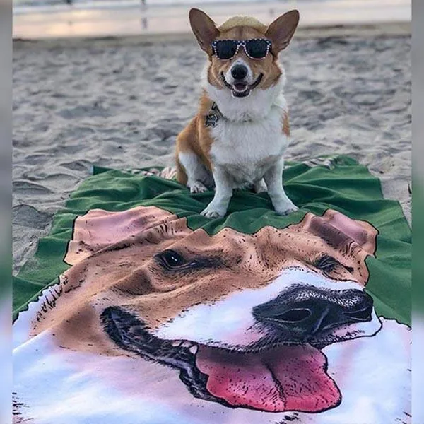 Original Pet Pop Art Beach Towel